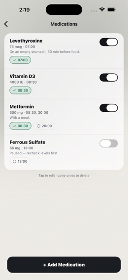 Medication reminders